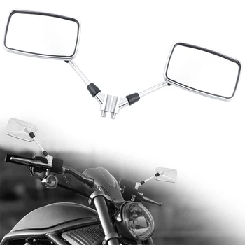

DERI 1Pair Rearview Mirror 10mm Handlebar Mount for Motorcycle Scooter Moped ATV Dirt Bike Rearview Mirrors Back Side for Moto