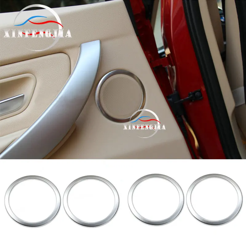 

For BMW 3 Series F30 F31 13-18 & 4 Series F32 F33 F36 14-19 & 3GT F34 14-19 4pcs Door Speaker Decoration Cover Trim