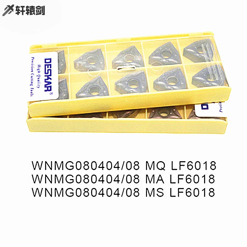 

10 шт. wnmg080404 wnmg080408 MQ MS MA HA LF6018 токарный инструмент вставка CNC Карбид для нержавеющей