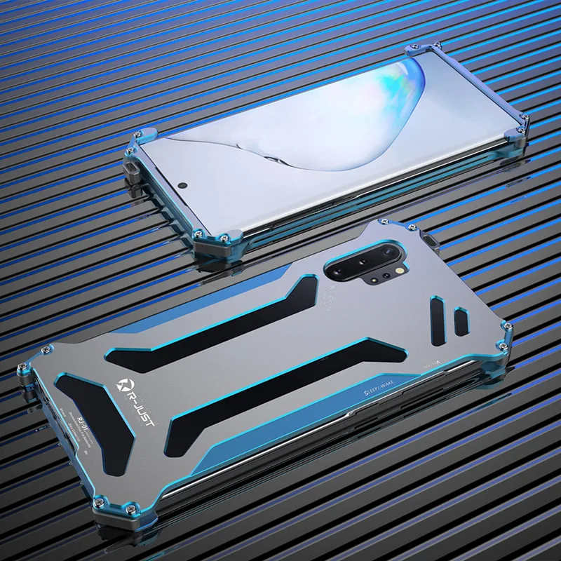 Aluminum Armor Metal Case For Samsung Galaxy Note 10 S10 S9 S8 Plus Lite 5G 8 9 S7 Edge Cover Shockproof Bumper |