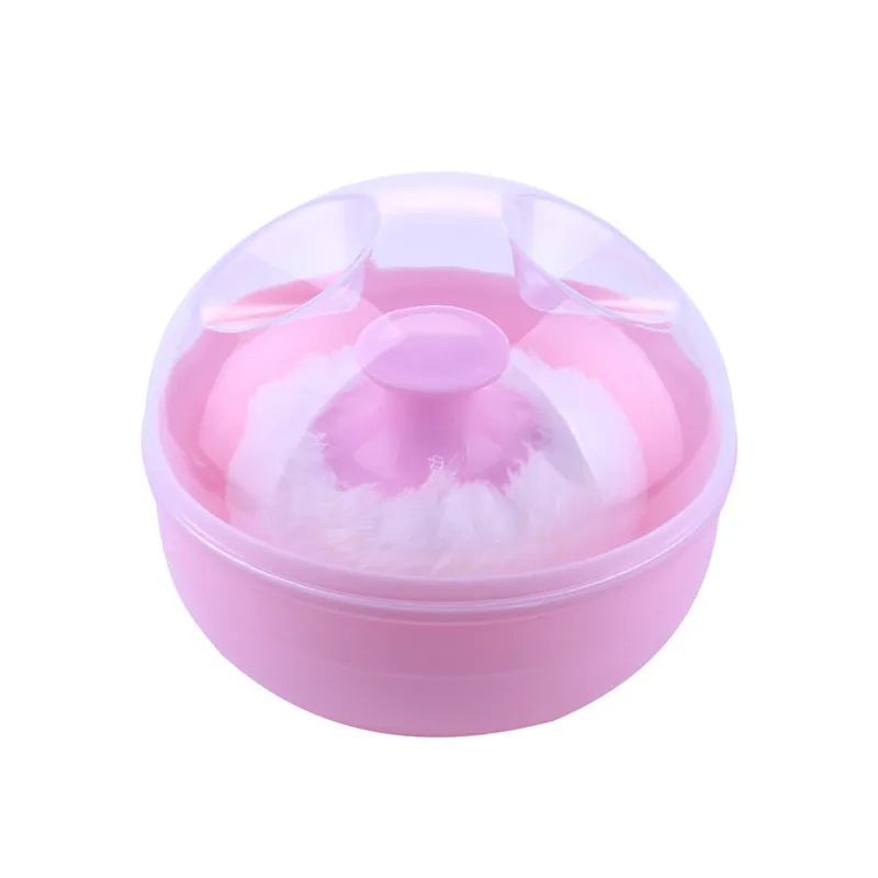 Powder box With puff talcum powder box baby puff portable newborn loaded hazelnut powder empty box #4AA6 (7)