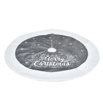 

1 Pc Christmas Tree Skirt Decorative Props Party Tree Apron Floor Ornaments Grey