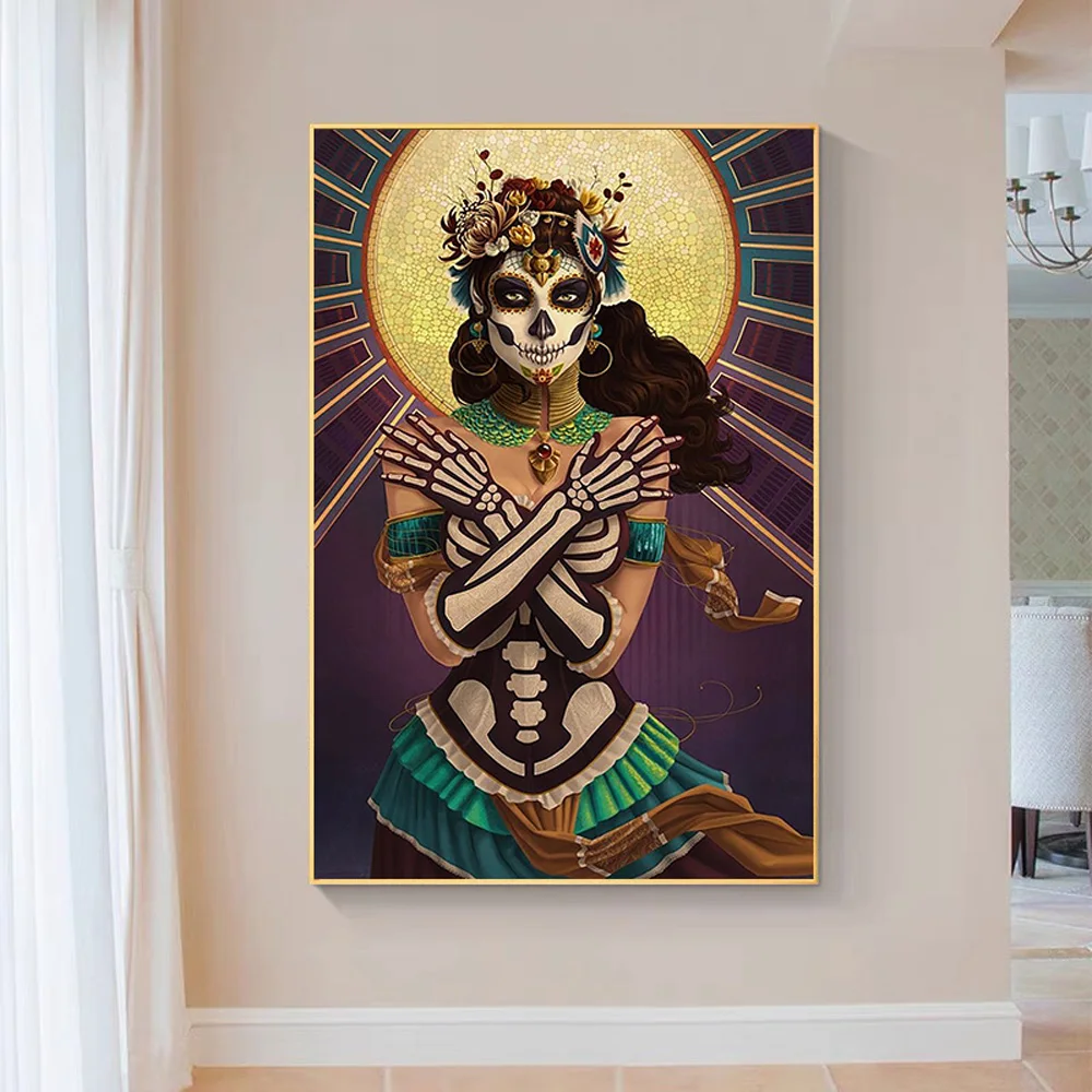 

SP135 Silk Cloth Wall Poster Marionettes - Day of the Dead 03 Art Home Decoration Gift