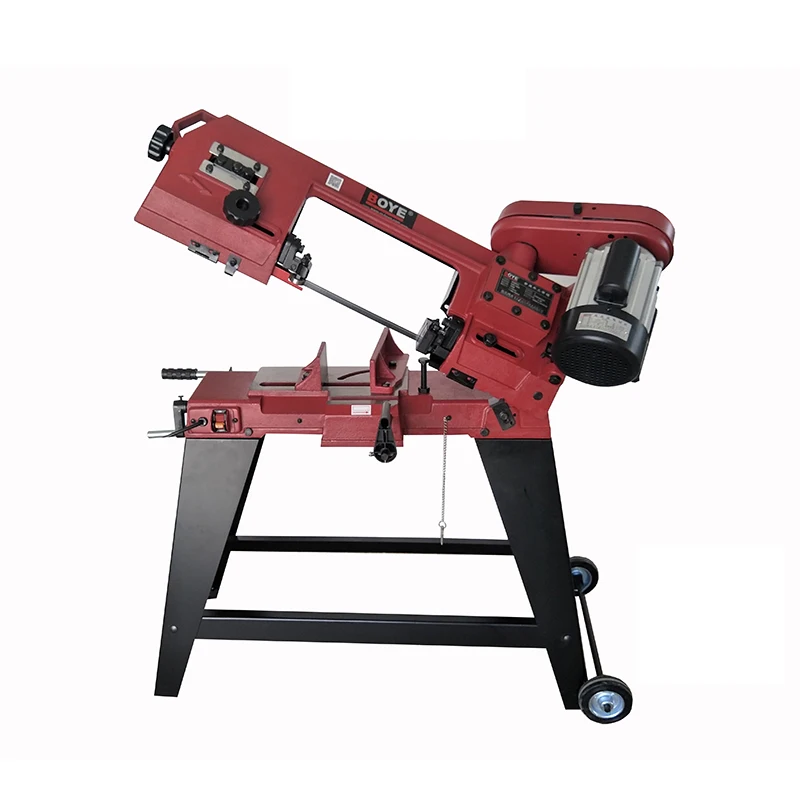 

Portable Metal Band Sawing Machine Woodworking Standing Down Band Saw Small Multifunction Pipe Bar Cutting Sawing Machine New
