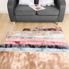 1 шт. многоразмерный галстук из полиэфира окрашивание градиентного цвета мягкий плюшевый коврик мягкие мохнатые коврики ковер для украшения дома гостиная домашний текстиль