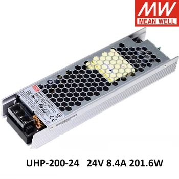 

Mean Well meanwell UHP-200-24 24V Switching Power Supply Fanless design 8.4A 201.6W Slim Type with PFC For LED Display