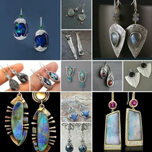 SHUANGR Boho Этнические каучук зеленого цвета Камень Висячие серьги для женщин Индийский Племенной Винтаж Серьги pendientes mujer moda