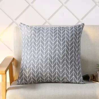 

45x45cm Home Soft Decoration Brief Style Wind Linen Pillow Cover Home Bed Warm Waist Pillowcase Home Textile
