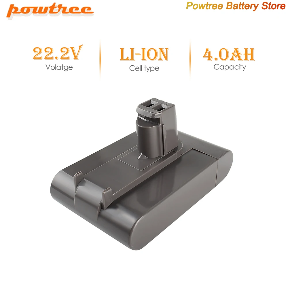 Powtree DC31 (type A) 22.2V 4000mAh Li-ion Vacuum Battery for Dyson DC35 DC45 DC31 DC34 DC44 DC31 Animal DC35 Animal 917083-01 L