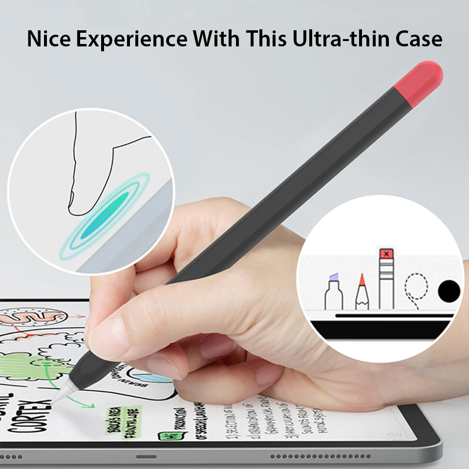 Силиконовый пенал для Apple Pencil 2 рукава защитный чехол цветной силикагель iPad Tablet