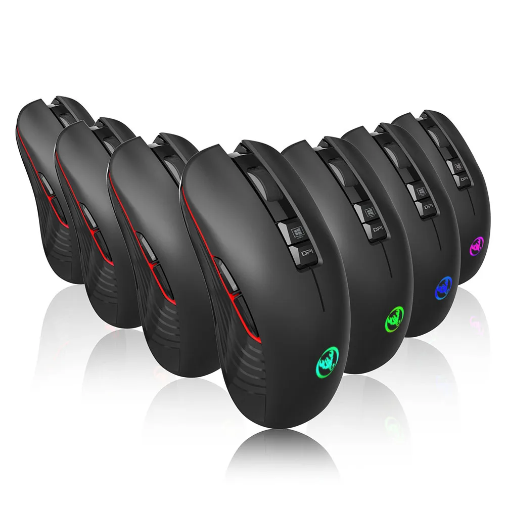 USB перезаряжаемая Беспроводная мышь Оптический подарок для ПК ноутбука бесшумный Регулируемый dpi красочный светильник эргономичный светодиодный светильник с подсветкой