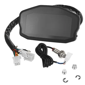 

New Universal LCD Digital Speedometer Odometer Tachometer Gauge 12V 6 Gear Backlight Motorcycle Odometer Lcd Instrument