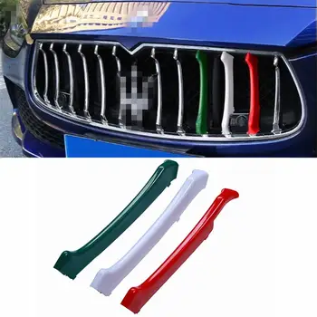 

Front Grille Decorative Moulding Chrome Grill Trims Covers for Maserati Ghibli 2014-2017 Exterior Accessories for Maserati 3pcs