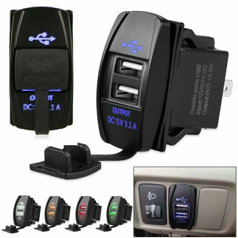 2 порта автомобильное зарядное устройство Быстрая зарядка 3 1 двойной USB адаптер