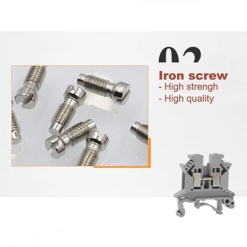 grey termial blocks Iron screw