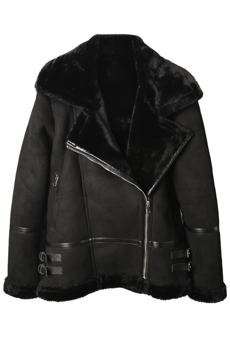 winter youth men's short leather men's fashion fur one locomotive thickening deerskin jacket tide