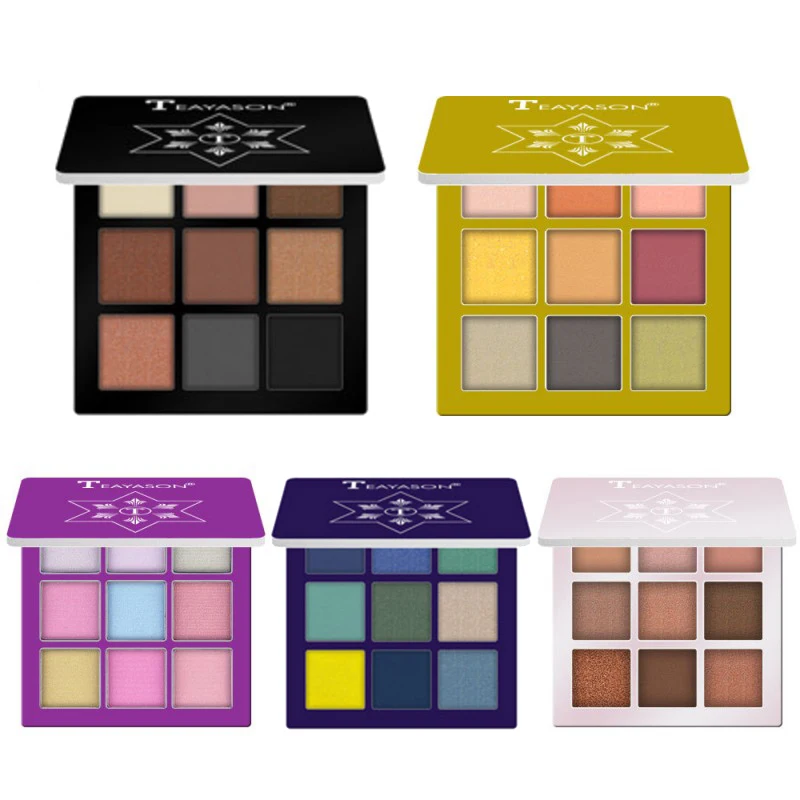 

9 Color Matte Eyeshadow Pallete Glitter Pigment Makeup Palette Nude Smoky Eye Shadow Powder Waterproof Cosmetics Highlighter