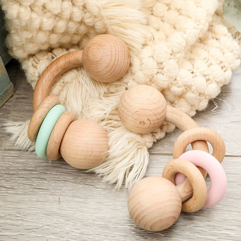 baby wooden rattle toys