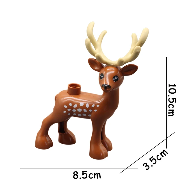 Big Size Building Blocks Animal Accessories Farm Figures Pig Rabbit Chicken Duck Dog Cat Bird horse Cow Sheep DIY Toys Gifts Horned deer