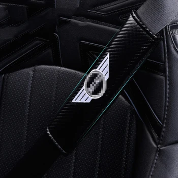 

2Pcs For BMW Mini Cooper Interior Car Seat Belt Cover Padding Protect Shoulder Leather Accessories