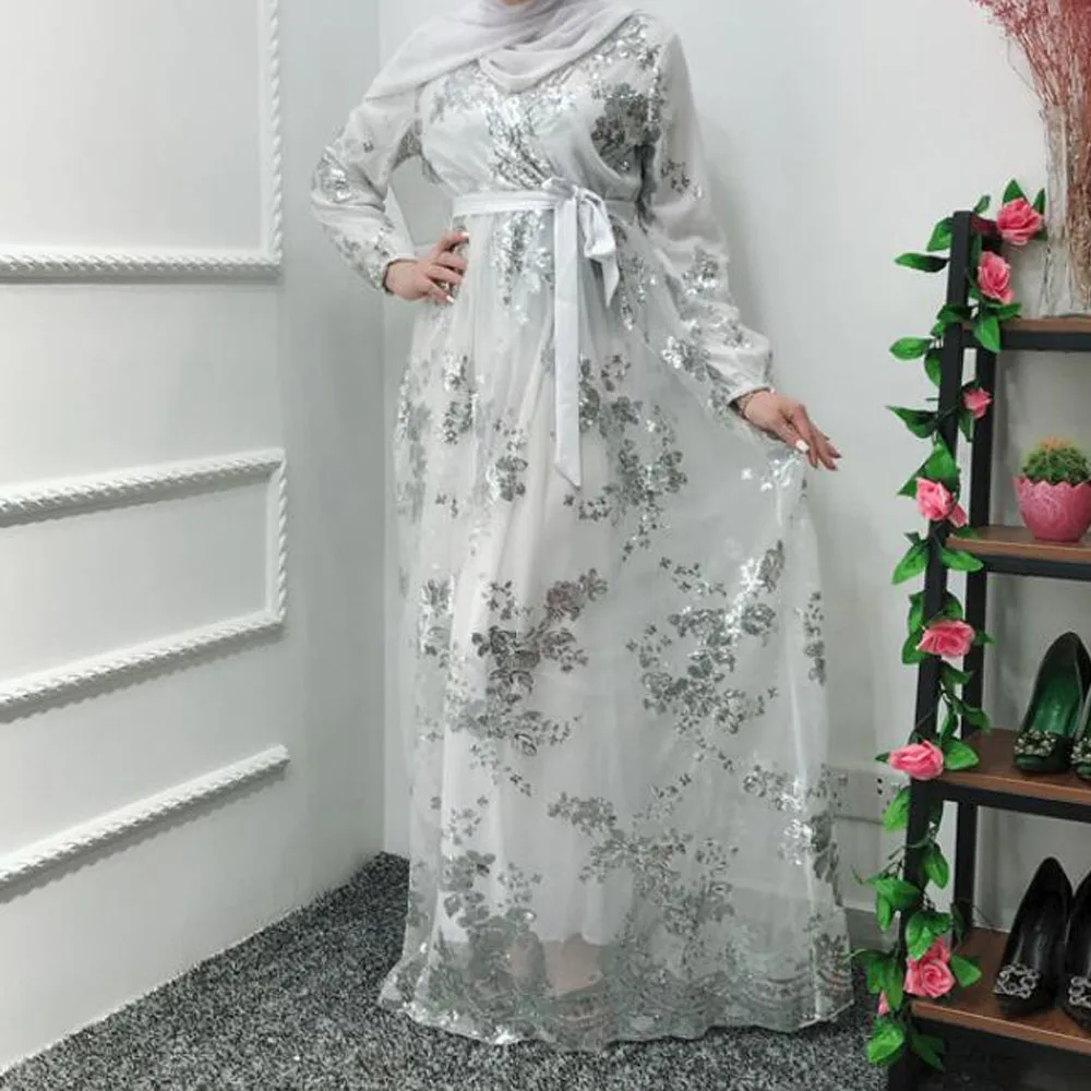 

Abaya Muslim Women Long Dress Loose Kimono Cardigan Islamic Women Clothing Robe Musulmane Kaftan Moroccan Wedding Maxi Dress