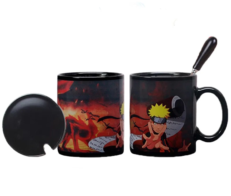 Наруто мультфильм Hokage Учиха Итачи узор керамические кофейные кружки аниме термочувствительные изменение цвета чашки для молока и чая Косплей Подарки