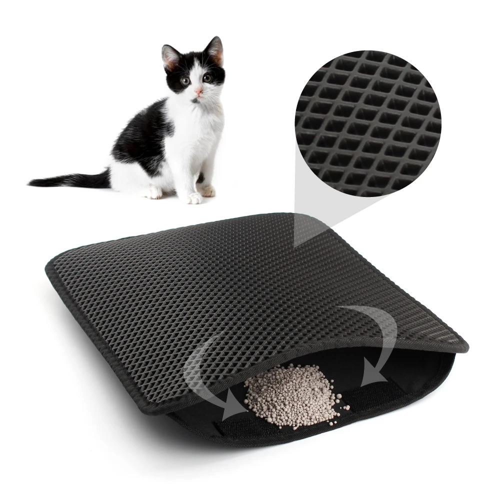 Pet Cat Litter Mat Waterproof Double Layer Kitten Litter Trapping Pet