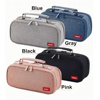 

1PCS High quality Large Pen bag Big Pencil bag Pouch Multifunction Stationery Box Supplies Cosmetic Box