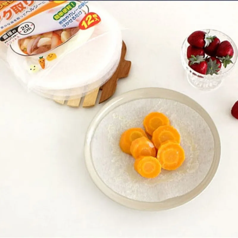 

12 Pieces Round Food Absorbent Cotton Paper Filter Cleansing Oil Filter Kitchen Fried Food Meat Oil Cooking Soup Paper