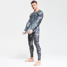 Спортивный костюм из 2 предметов, мужской Камуфляжный костюм, мужской спортивный костюм для фитнеса, термобелье, быстросохнущие колготки, Рашгард для мужчин