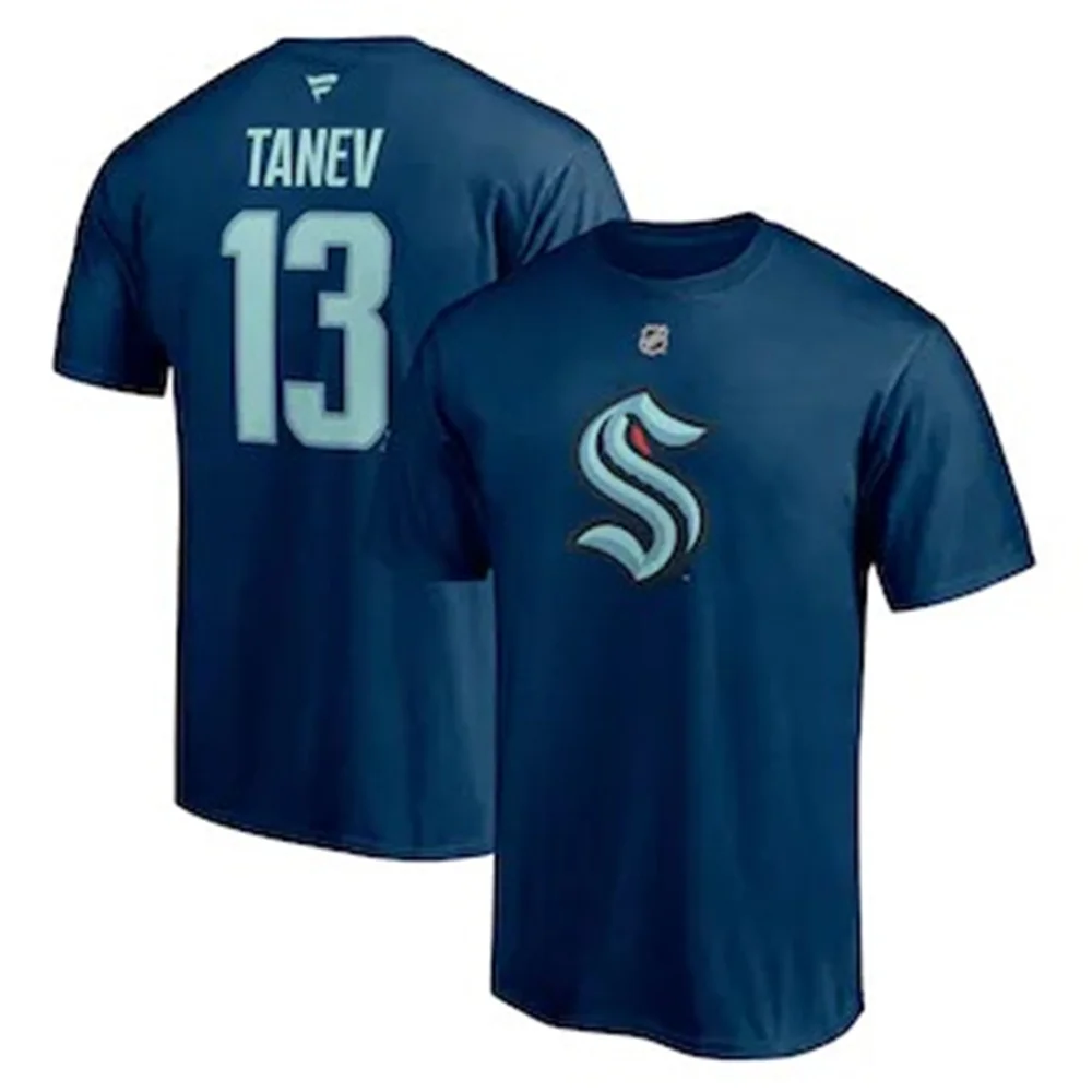 Seattle 3D Printed Milk Silk Woven Summer Short Sleeve T-Shirt Ice Hockey Series men's women's children's Oversized | Мужская