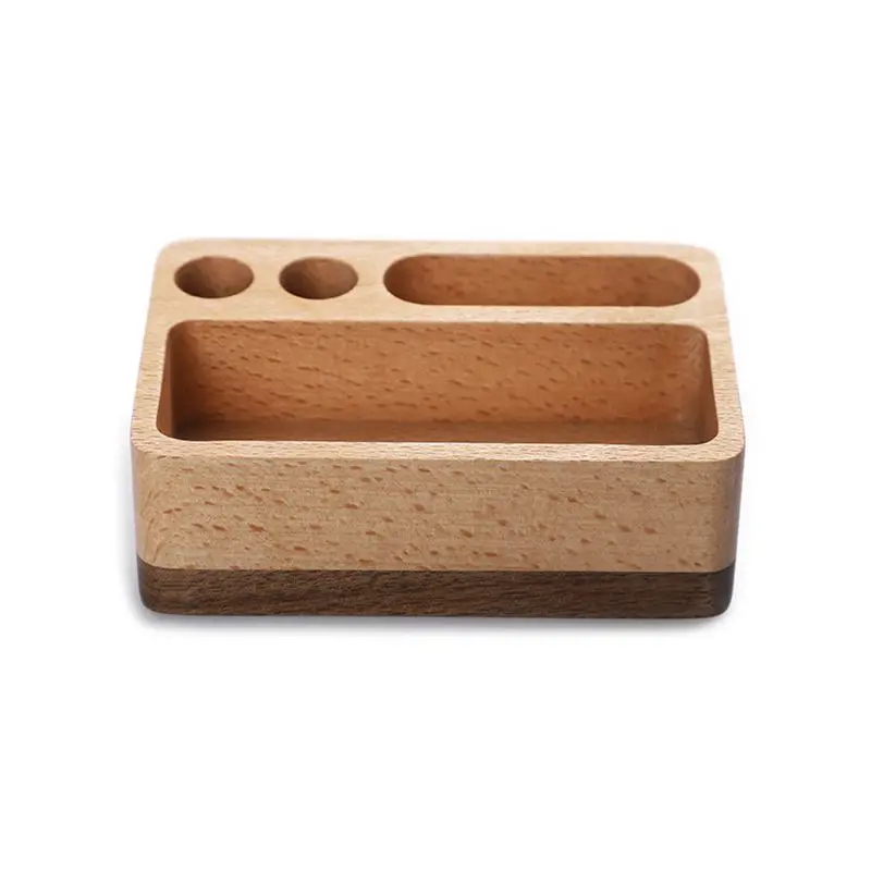 

Creative Wooden Business Card Holder Desk Display Stand Organizer Storage Box Office Accessories Delicate Practical