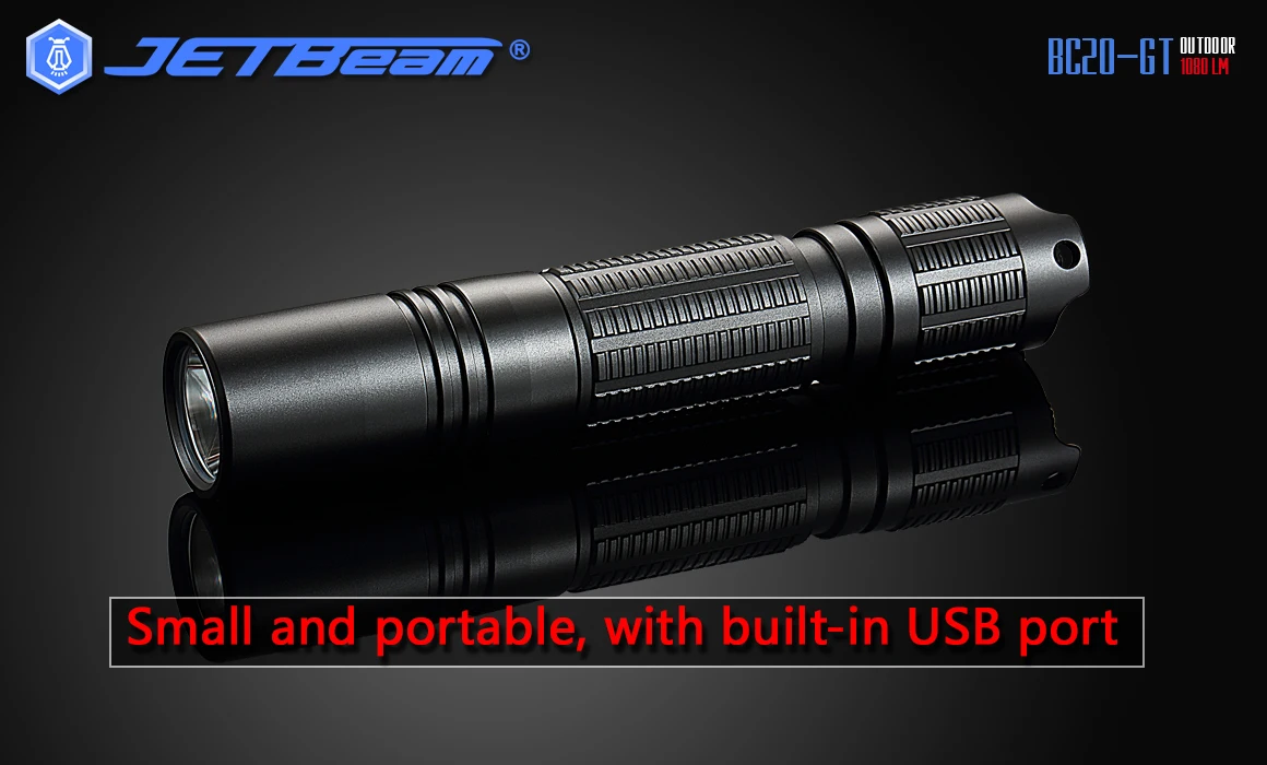 JETBEAM BC20-GT Flashlight Rechargeable 1080LM Cree XP-L HI LED Tail Magnet With 8650 Battery Portable Spootlight best flashlights for police