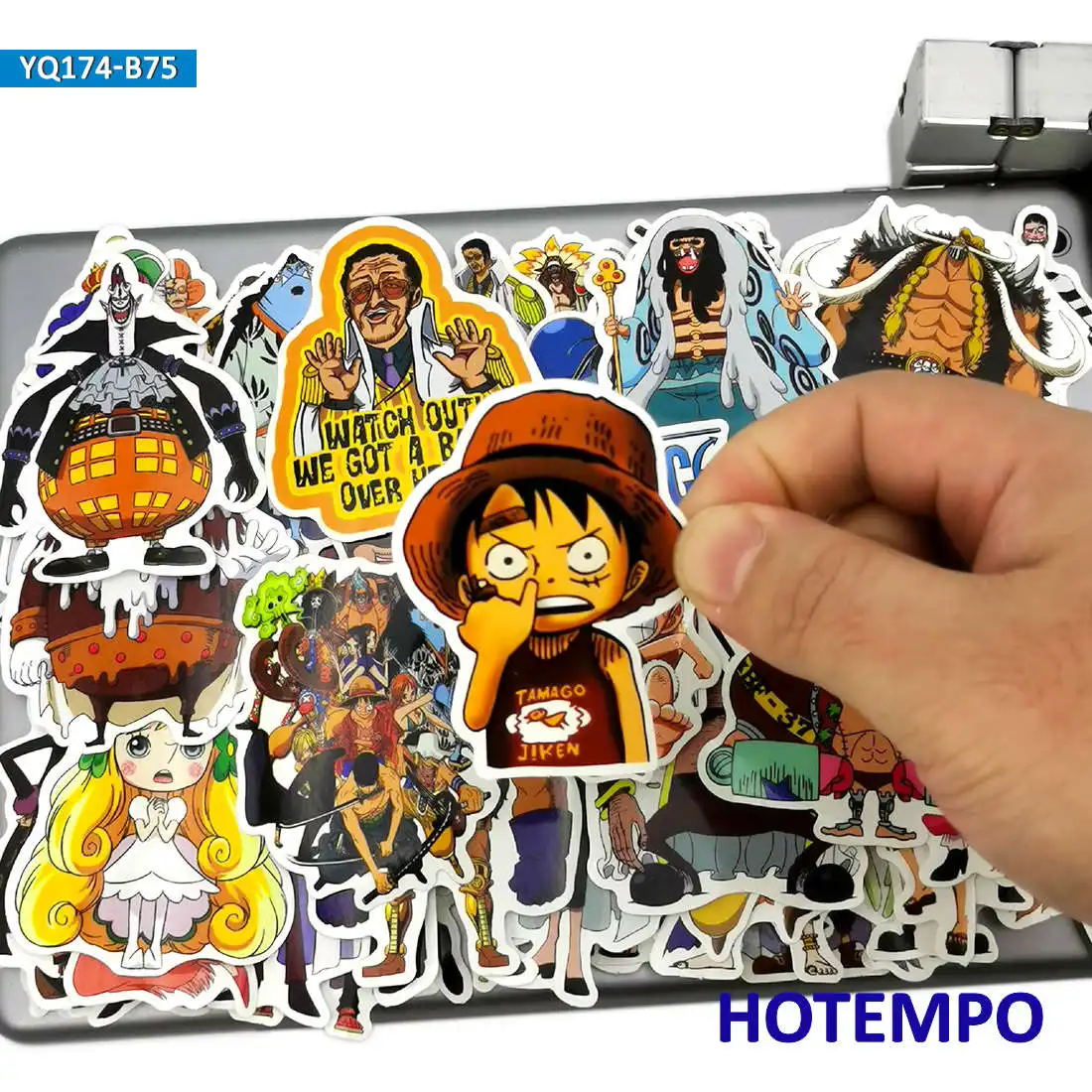 

75pcs Japan Anime One Piece Luffy Zoro Nami Chopper TV Cartoon Stickers for Kids Mobile Phone Laptop Luggage Case Comic Stickers