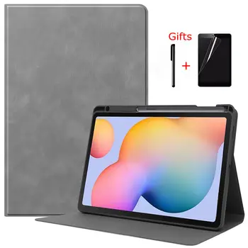 

Smart PU Leather Soft Silicone TPU Case for Samsung Galaxy Tab S6 Lite 10.4 SM-P610 SM-P615 10.4" Tablet Cover With S Pen Slot