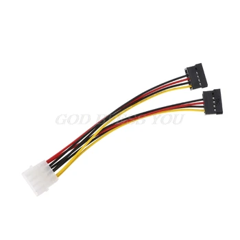 

Molex 4Pin Male To 2X Serial ATA 15Pin Female Y Splitter ATA Power Cable 15cm Drop Shipping