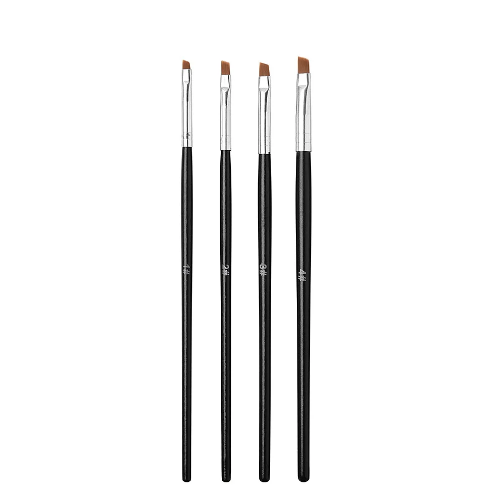 20PCS/SET Nail Art Brush Tilted Head Acrylic Nail Brush for UV Gel Paiting Drawing Liner Pen Manicure Tips Nail Brush Set 2