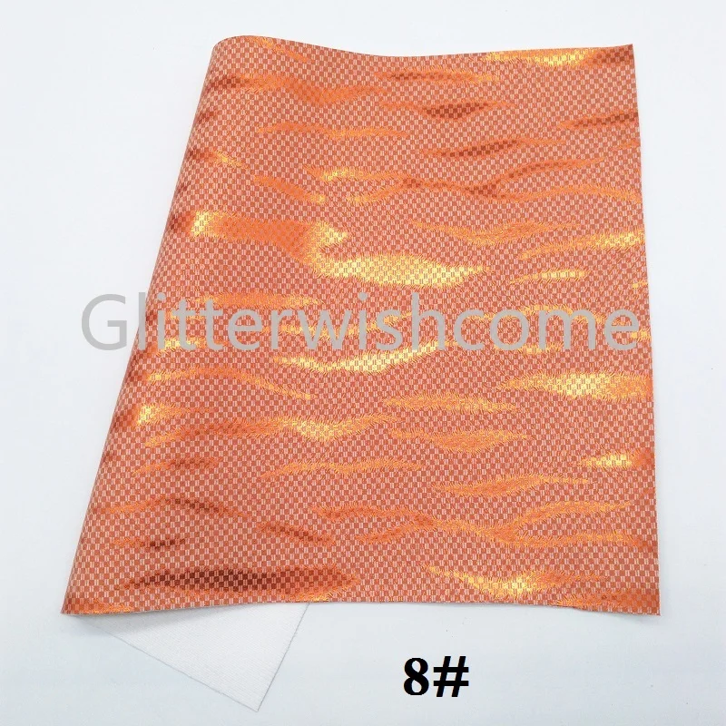 Glitterwishcome 21X29 см A4 размер винил для бантов Печатный Тигр зерна Синтетическая кожа искусственная кожа листы для бантов, GM631A