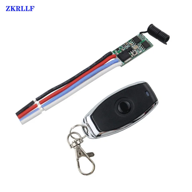 433Mhz Wireless Mini DC12V 1CH Button Switch Sensor Detector LED Lamp Strip Light Switch For Corridor Home Closet Remote Control--5