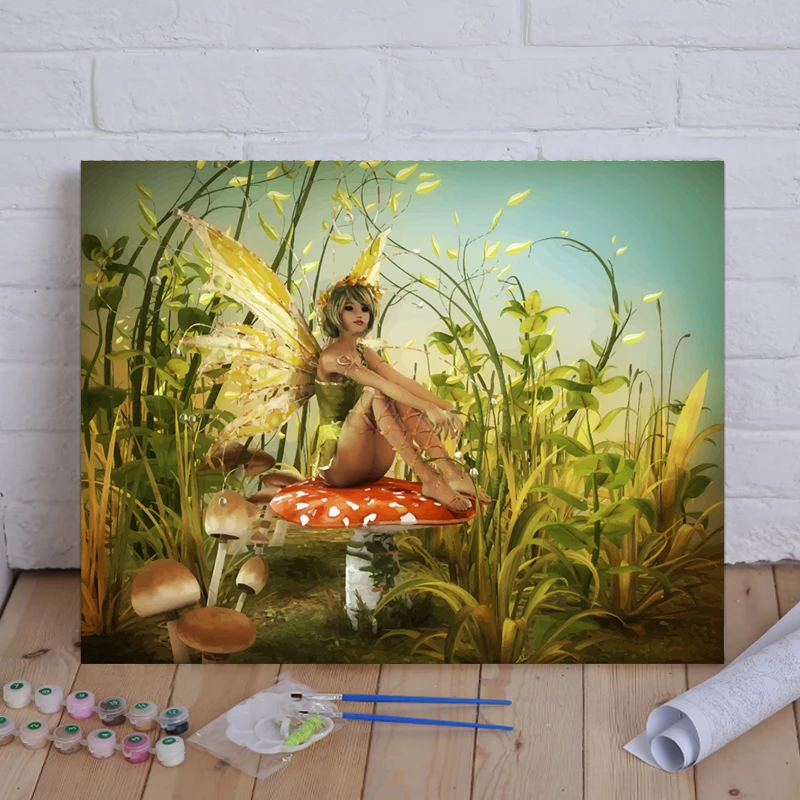 Лес DIY живопись по номерам Набор для взрослых Подарочная рисование на холсте Раскраска по номерам Масляные картины настенные художественные картины Домашний декор произведение искусства