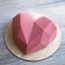 Diamond heart shape Baking silicone Mousse Cake Mould  Mold