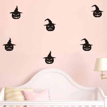 

Halloween Pumpkin Mask Wall Stickers Home Decor Children's Room Art Mural Peel & Stick Removable Waterproof Vinly Wallpaper