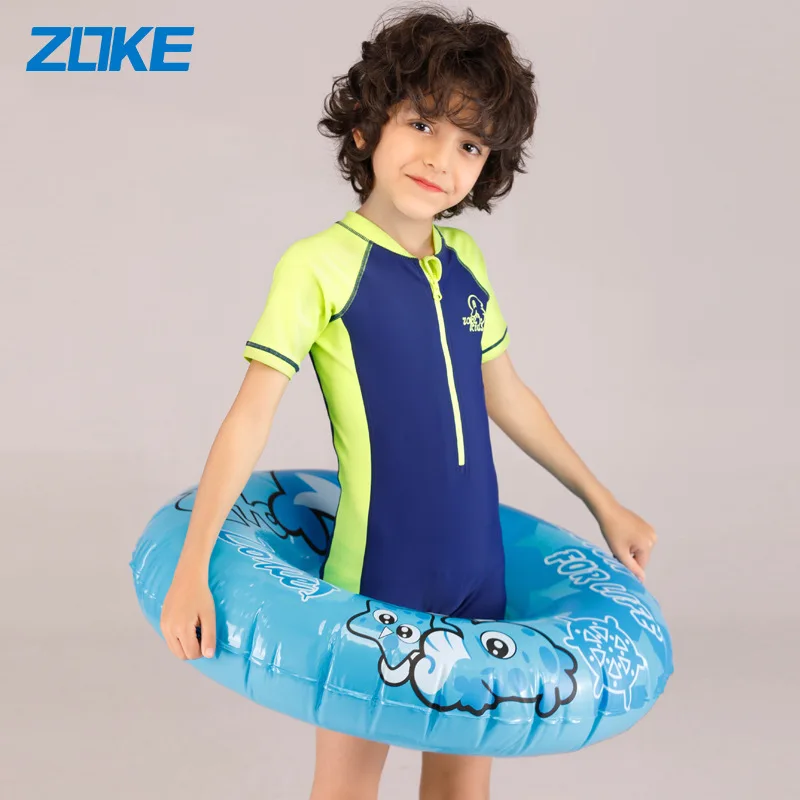 

KID'S Swimwear One-piece Girls BOY'S Mixed Colors Teenager Big Boy Is Quick-Drying Unisex