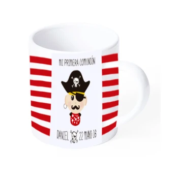 

Lot 10 Personalized mugs LOGO image-Details weddings, christenings, Holy Communion, original for October birthday Regalos