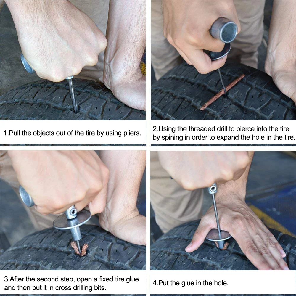 

Tire Repair Kit 35pcs Tire Repair Set Universal to Fix Punctures and Plug Patch Flat Tubeless Car Truck Motorcycle For BMW Audi
