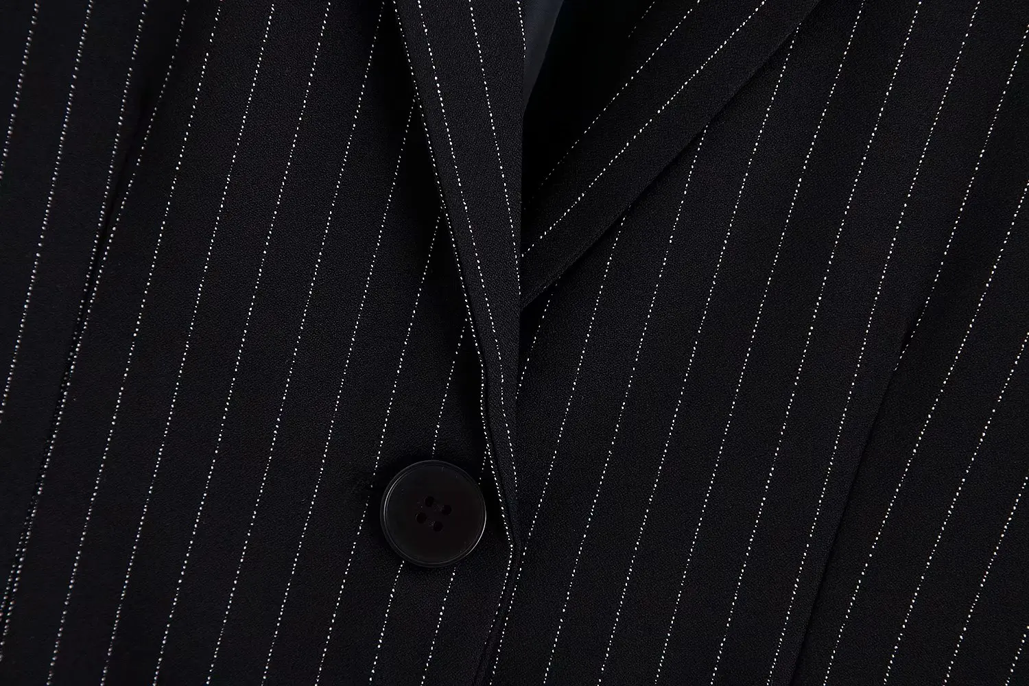 Осень Slim Fit Для женщин Формальные куртки офисные однобортный зубчатый женский пиджак пальто Лидер продаж в полоску черный, белый цвет