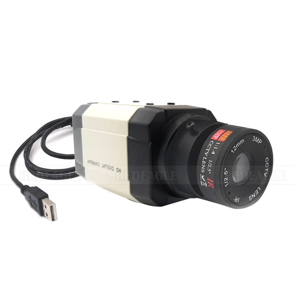 REDEAGLE Industrial 6mm/2.8-12mm Varifocal Zoom CS Lens HD 2K USB PC Webcam Mini UVC Video Teaching Conference Camera 4