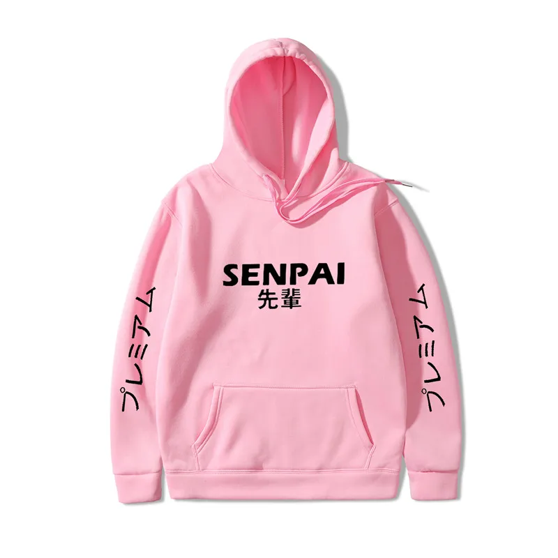 Модная Японская уличная толстовка с капюшоном SENPAI несколько цветов мужские и женские толстовки пуловер sudadera hombre