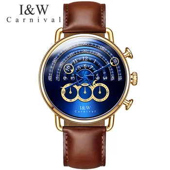 

Relogio Masculino CARNIVAL Brand Men Watch Luxury Fashion Waterproof Chronograph Sport Quartz Wristwatch Clock Reloj Hombre 2020
