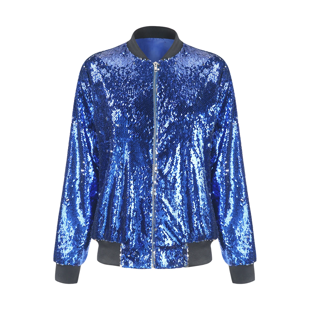 Куртка бомбер HDY Haoduoyi с блестками и круглым вырезом 6 цветов|jacket shine|sequin bomber jacketsequin